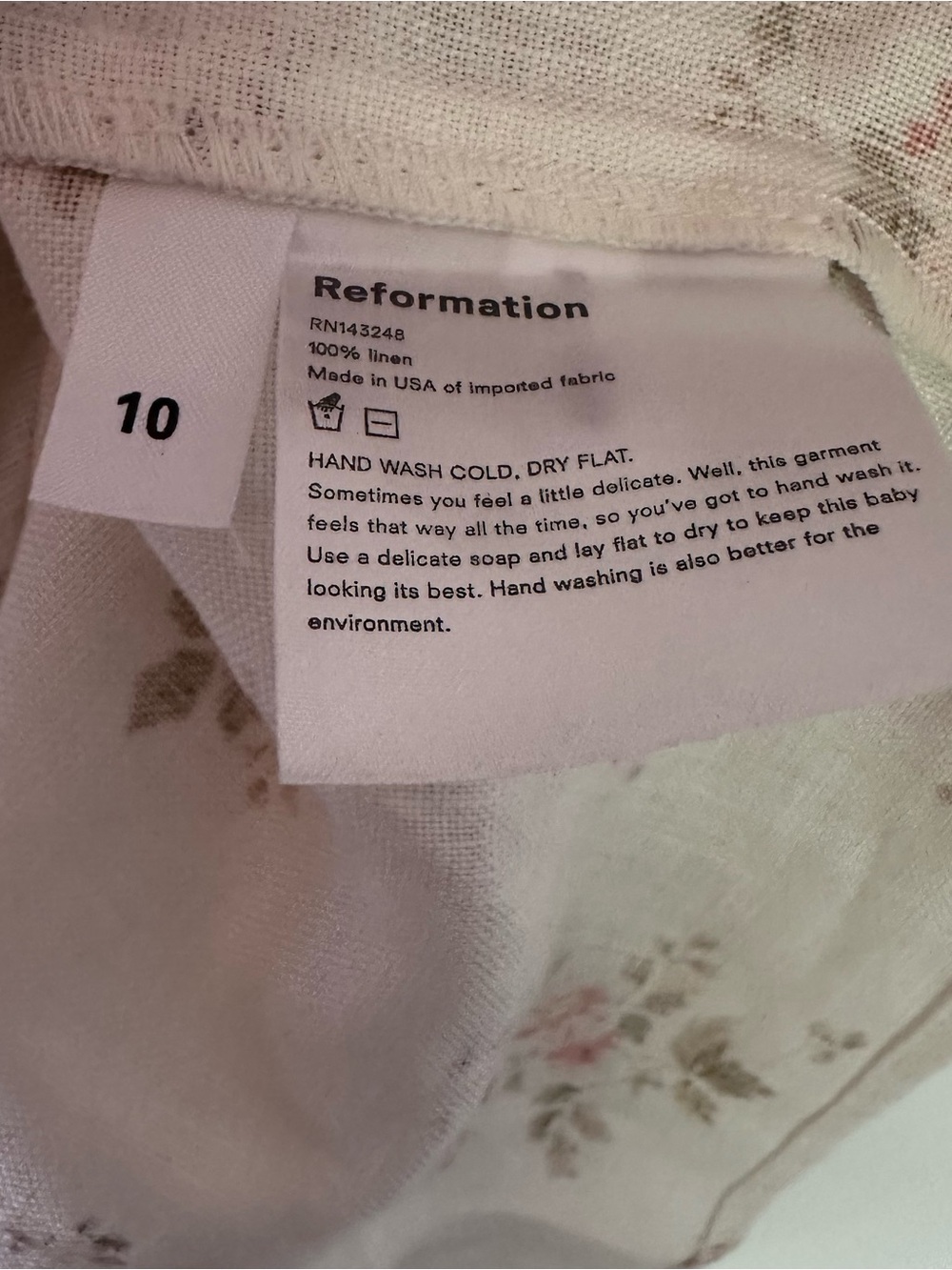 NWT Reformation 100% Linen Mini Dress - Picture 6 of 9